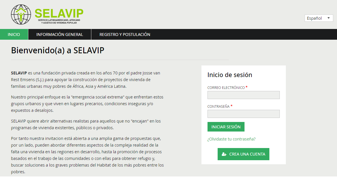 pantalla de Selavip