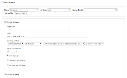 Ejemplo de configuración de views
